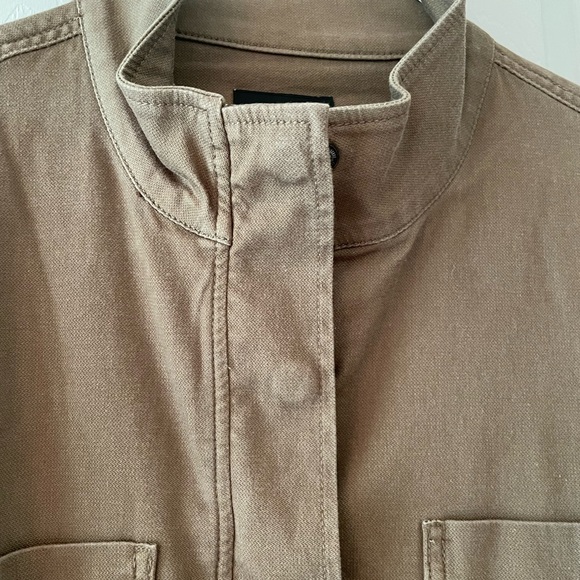 Liverpool Cinch Waist Jacket NWT Toffee Brown Sz L Patch Pocket Utility Minimal - Picture 3 of 6